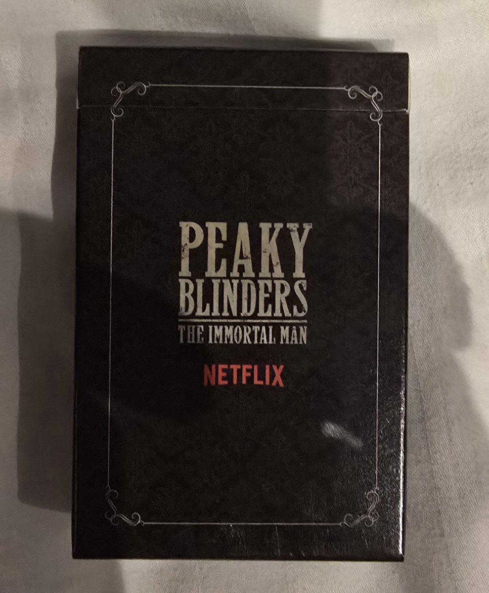 peskyblunders's tweet photo. Bits and pieces from the after party for Peaky Blinders: Immortal Man. Matches, beer mats, menu and playing cards, to say nothing of the free bar and lovely canapés. @NetflixUK really pushed the boat out. https://t.co/2S8Gflp4OZ