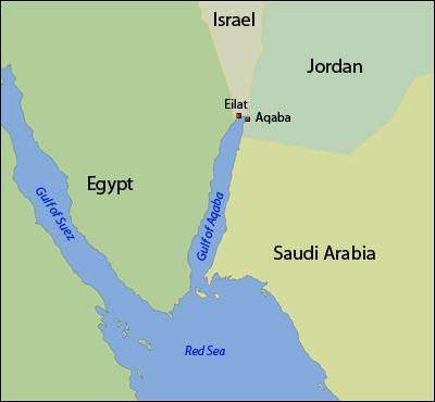 📍 GULF OF AQABA

🖍️ The four  countries bordering the Gulf of Aqaba 

🖍️ Gulf of Aqaba connects red sea with Israel

#Trick - JESI 

🖍️ Egypt, Israel, Jordan, and Saudi Arabia