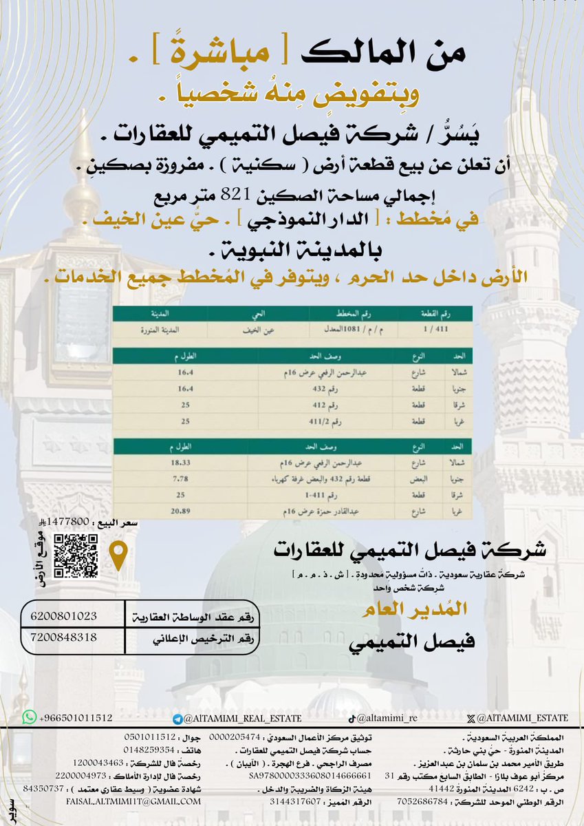 شركة فيصل التميمي للعقارات . tweet media