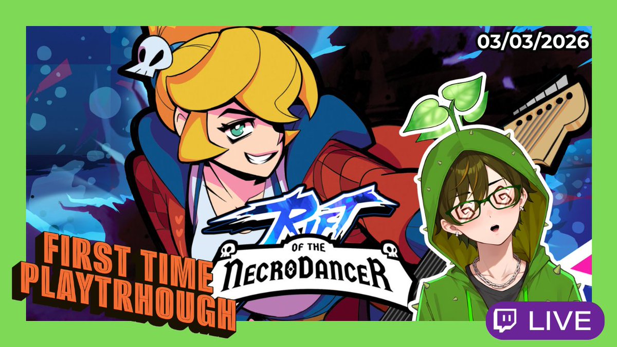 CheeseCakeCacti's tweet photo. Going live later on Twitch 🌵
Rhythm chaos, yapping, and questionable timing decisions incoming.
See you there 💚
#VTuber #LiveLater #TwitchStreamer #StreamingSoon #RiftOfTheNecroDancer #GamingCommunity https://t.co/eqqL9fA5S5