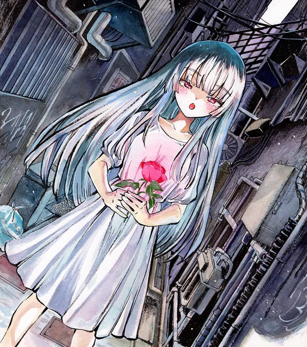 一輪 #オリジナル #創作 横浜ベイアートスクールのグループ展で展示させていただいてます