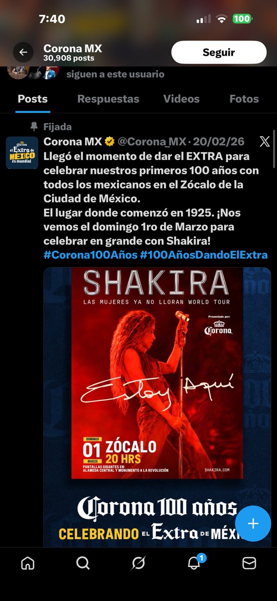 MauAlcala's tweet photo. @EIJefeDiego @GrupoModelo_MX @Corona_MX Aquí pendejo. Aquí en las cuentas de @Corona_MX  lo dice fuerte y claro. #Corona100años https://t.co/CObvtaM433