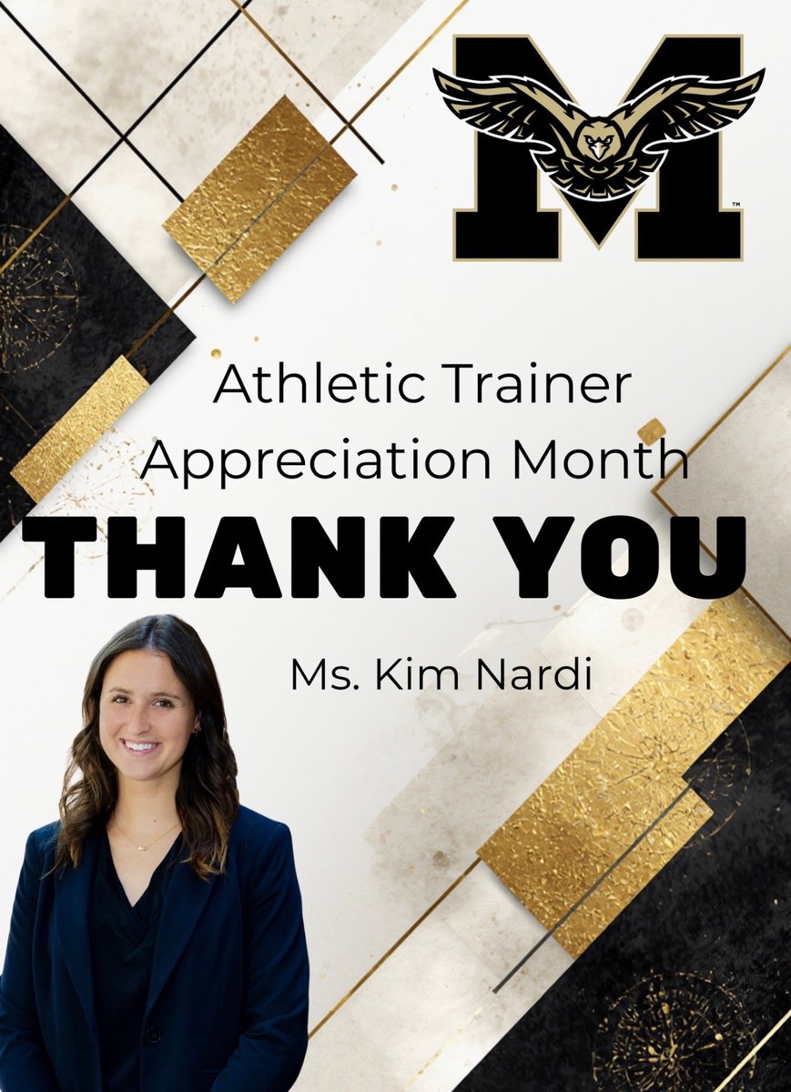 McDonoughHS_AD's tweet photo. 🩺Happy National Athletic Trainer Appreciation Month!

McDonough High School would like to thank Ms. Kim Nardi, MS LAT ATC CES, for 2 years of unwavering commitment &amp; service as our Athletic Trainer!

FULL APPRECIATION POST HERE: https://t.co/v4XMli3Dk6…

#WarhawkPRIDE🦅 https://t.co/A3UidsY7L0