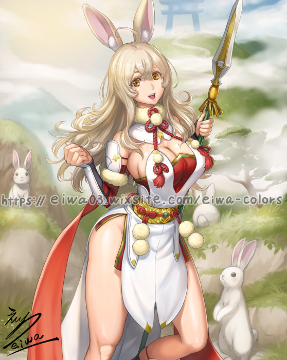 #ウサギの日 #耳の日 
うさぎ姫とうさぎ姫の守護者 