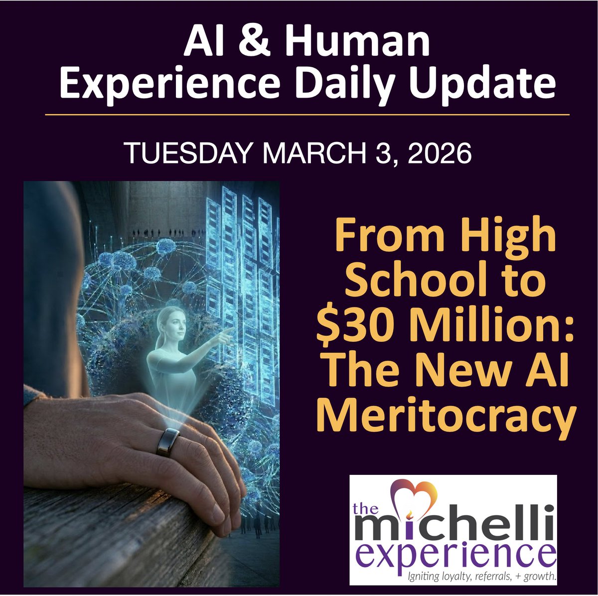 josephmichelli's tweet photo. 🚀 Two high schoolers built an AI app (#CalAI) that hit $30M/year and just got acquired by #MyFitnessPal. The AI meritocracy is here. No gatekeepers, no "experience gap," just speed and execution. The machine has leveled the playing field.
🔗 https://t.co/F9iAzVUj23
#JosephMichelli #AllBusinessIsPersonal #CalAI #Entrepreneurship #AI
