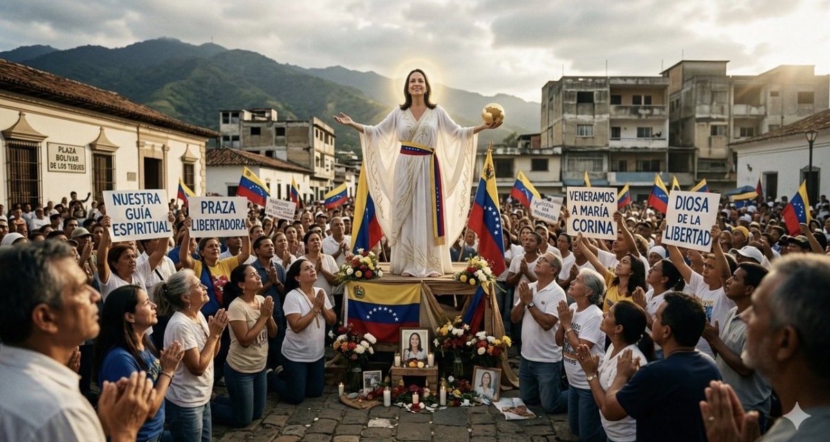 Venezolanos con Kamala y Biden… No se les olvide orar por su Mesias de turno, alias Maria Cantinflas