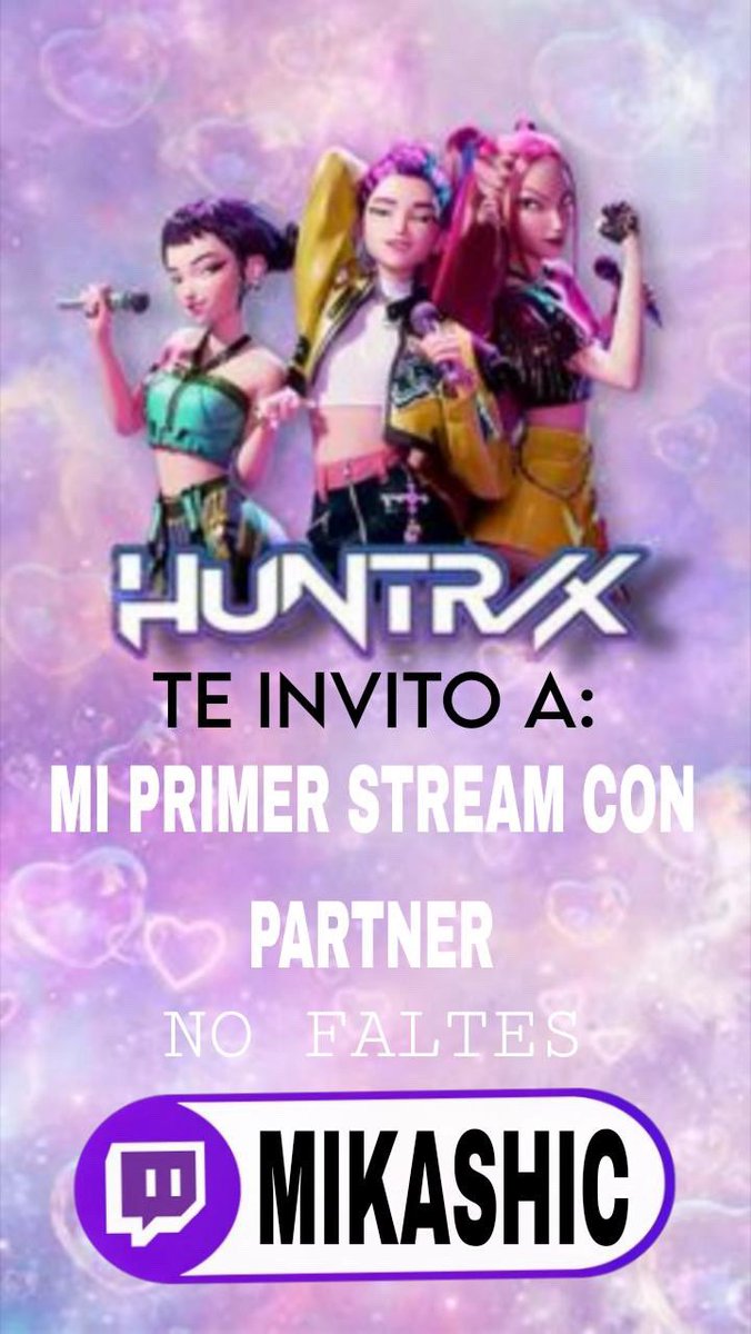 AMIGOS
LOS INVITO A MI PRIMER STREAM COMO PARTNER DE TWITCH ✨
TTV: MIKASHIC