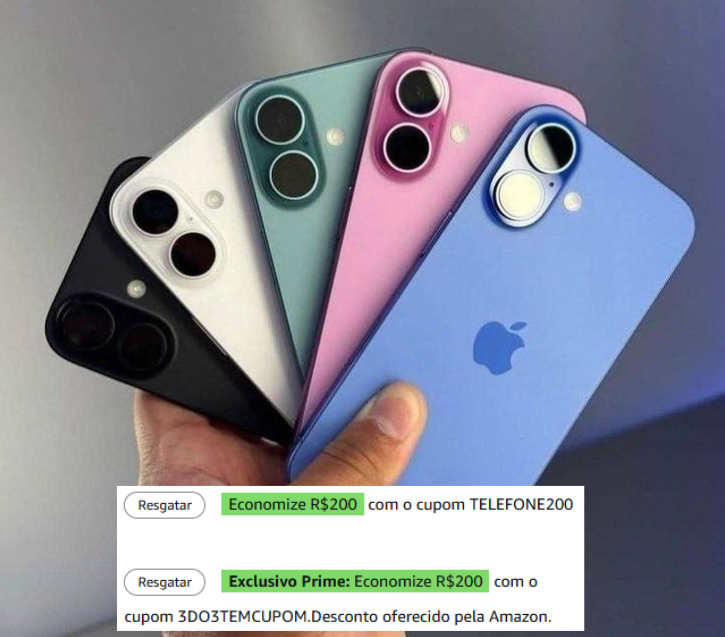 pobredosiphones's tweet photo. ALGUÉM TEM CONTATO DE UM AGIOTA QUE SÓ BATE?
oferta exclusiva prime 

Apple iPhone 16 128GB
- várias cores disponíveis 
- resgate o cupom 3DO3TEMCUPOM na pagina 
- resgate o cupom TELEFONE200 na página 

4.149,00 no pix
https://t.co/a9gBIdCVk8 https://t.co/oBV9Q0Pu7G