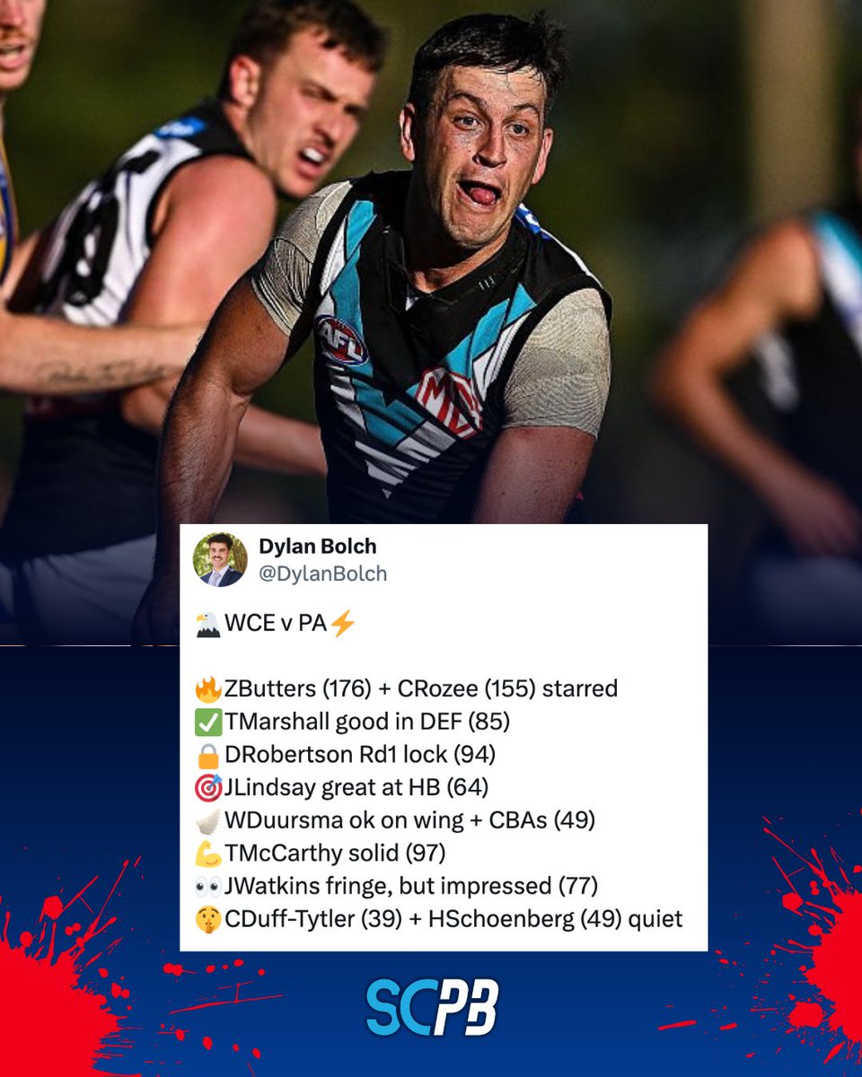 Plenty of Supercoach relevance in the Eagles-Power practice match... who have you locked in? 🔒