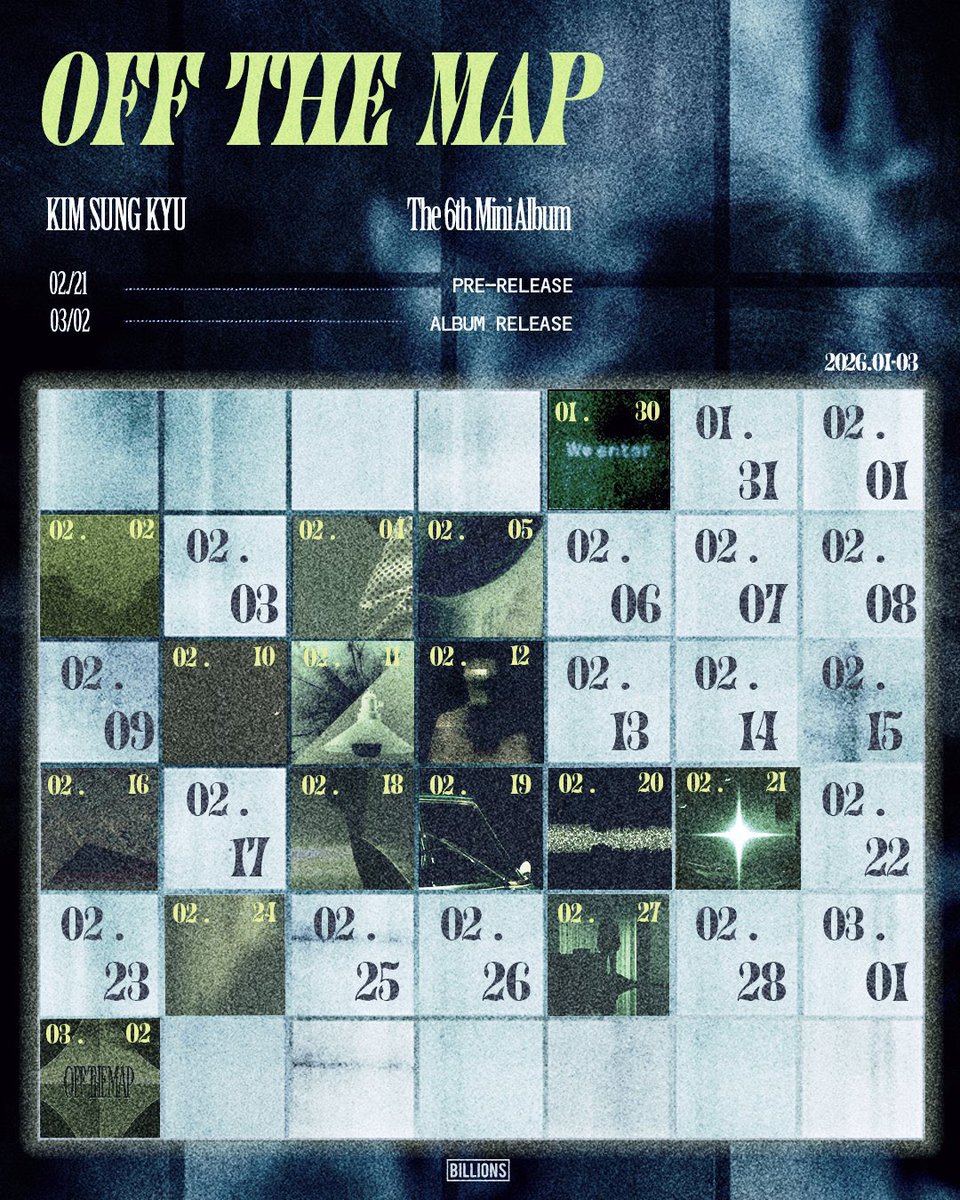 KIM SUNG KYU shares ‘OFF THE MAP’ Release Dates

#김성규 #KIMSUNGKYU
#OFFTHEMAP 
#빌리언스 #BILLIONS
#KPOP