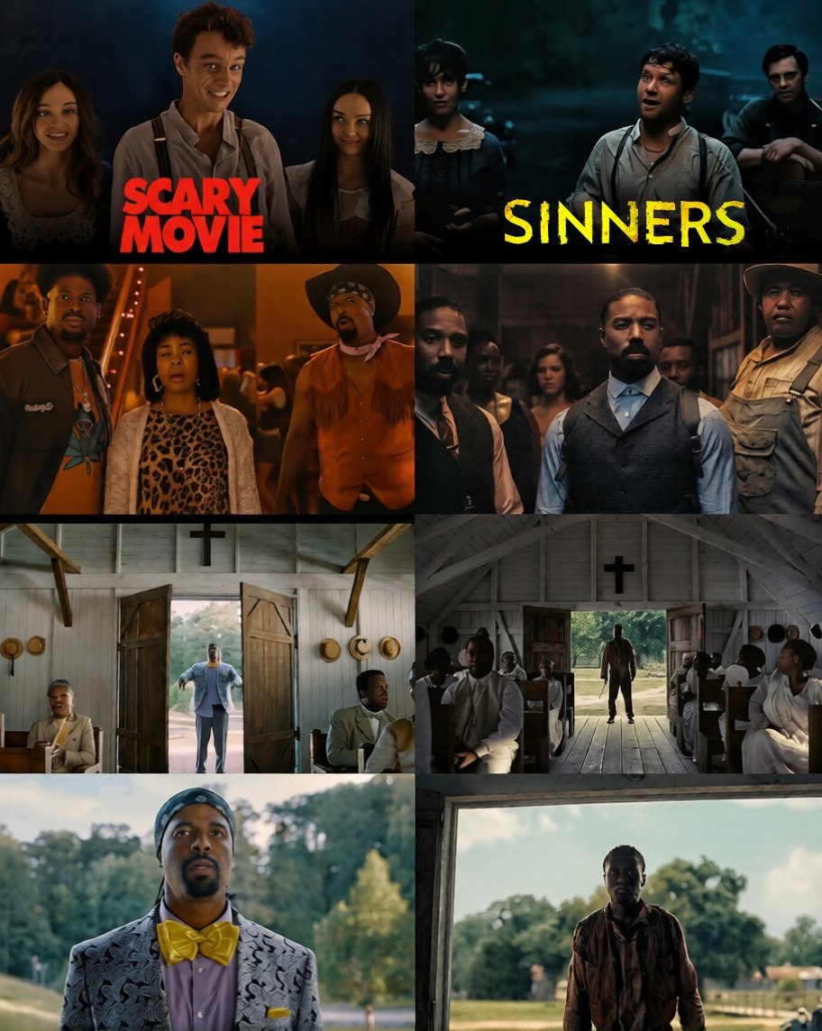 Sinners reference in Scary Movie 6.