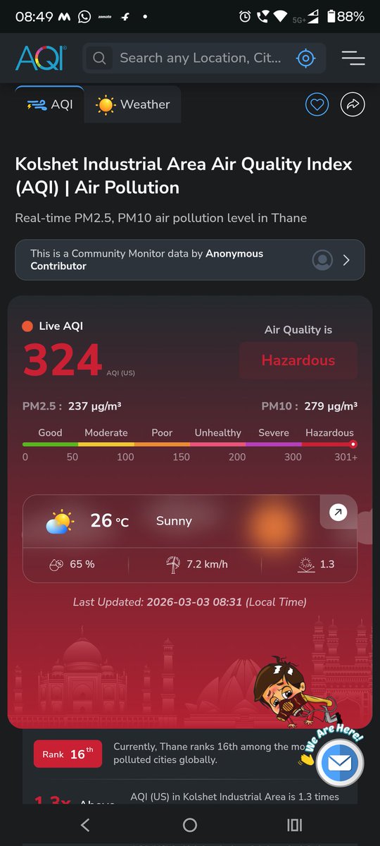 radnus1987's tweet photo. Day 11 of reporting Hazardous AQI in #Kolshet at @Lodha #Amara
-No halt on construction
-No action against polluting vehicles
-No dust control and clean up
@Pankajamunde @TMCaTweetAway @CMOMaharashtra @PMOIndia https://t.co/xDEQM8kOvM