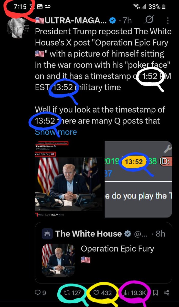 DeanDavis33's tweet image. 1️⃣5️⃣2️⃣ #OneFiveTwo 🐇
4️⃣3️⃣2️⃣ #FourThreeTwo 
1️⃣2️⃣7️⃣ #OneTwoSeven 
1️⃣9️⃣3️⃣ #OneNineThree 
7️⃣1️⃣5️⃣ #SevenOneFive 
🎰 #WhatAreTheOdds 🪽
1️⃣35️⃣2 #OneThreeFiveTwo