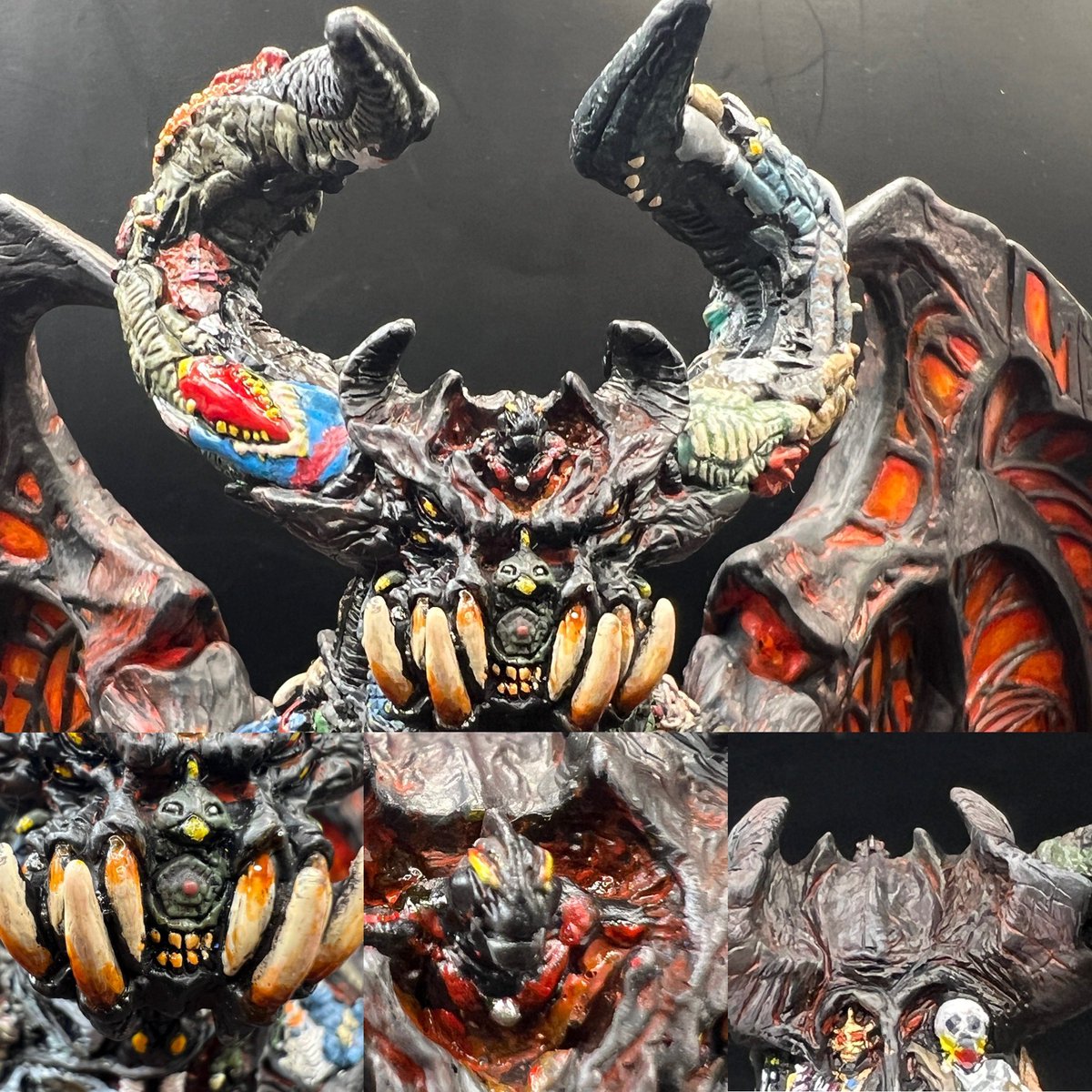 ベリュドラ リペイント詳細その3:頭部 今回は頭及び両ツノにいる怪獣