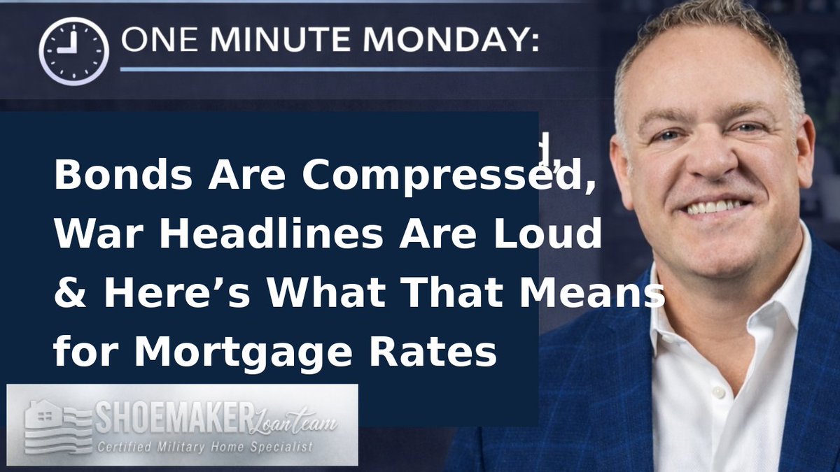DougShoemaker1's tweet photo. War headlines are loud.

Oil spikes → inflation fears → bond selloff → rates move.

We’ve seen it in 2020, 2023 &amp; 2025.

If oil normalizes in 10–12 days, bonds could improve fast.

If inflation sticks, rates may stall.

Strategy beats headlines.
#MortgageRates #BondMarket https://t.co/8aN12uYvuC