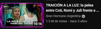 Esto era Gran Hermano. Cuando las peleas no eran forzadas. Cuando todo era más orgánico.

Tenías que estar ahí.

#GranHermano