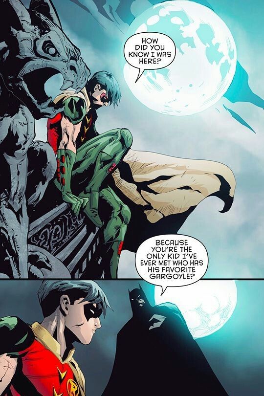 Jason Todd bringing his favorite gargoyle home