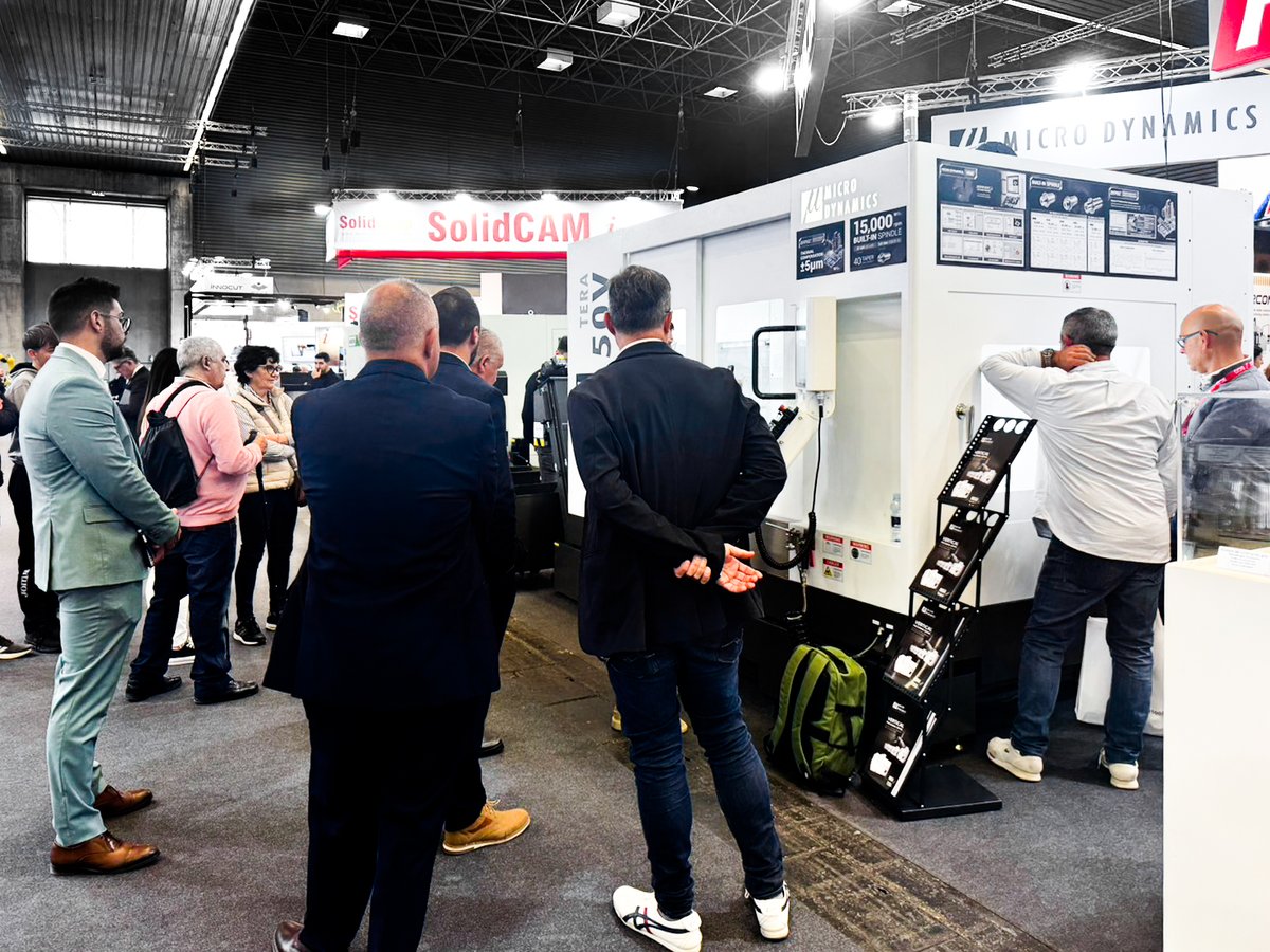 MicroDynamicsFA's tweet photo. Experience the TERA 50V in action at BIEMH 2026! 🇪🇸

We are showcasing live cutting demonstrations with our Spanish partner @Ferrotall.

Booth: Hall 2, D40 (Bilbao Exhibition Centre)
Dates: 2–6 MARCH 2026

#BIEMH #BIEMH2026 #CNCMachining #LiveCutting https://t.co/9RBURAwMOJ