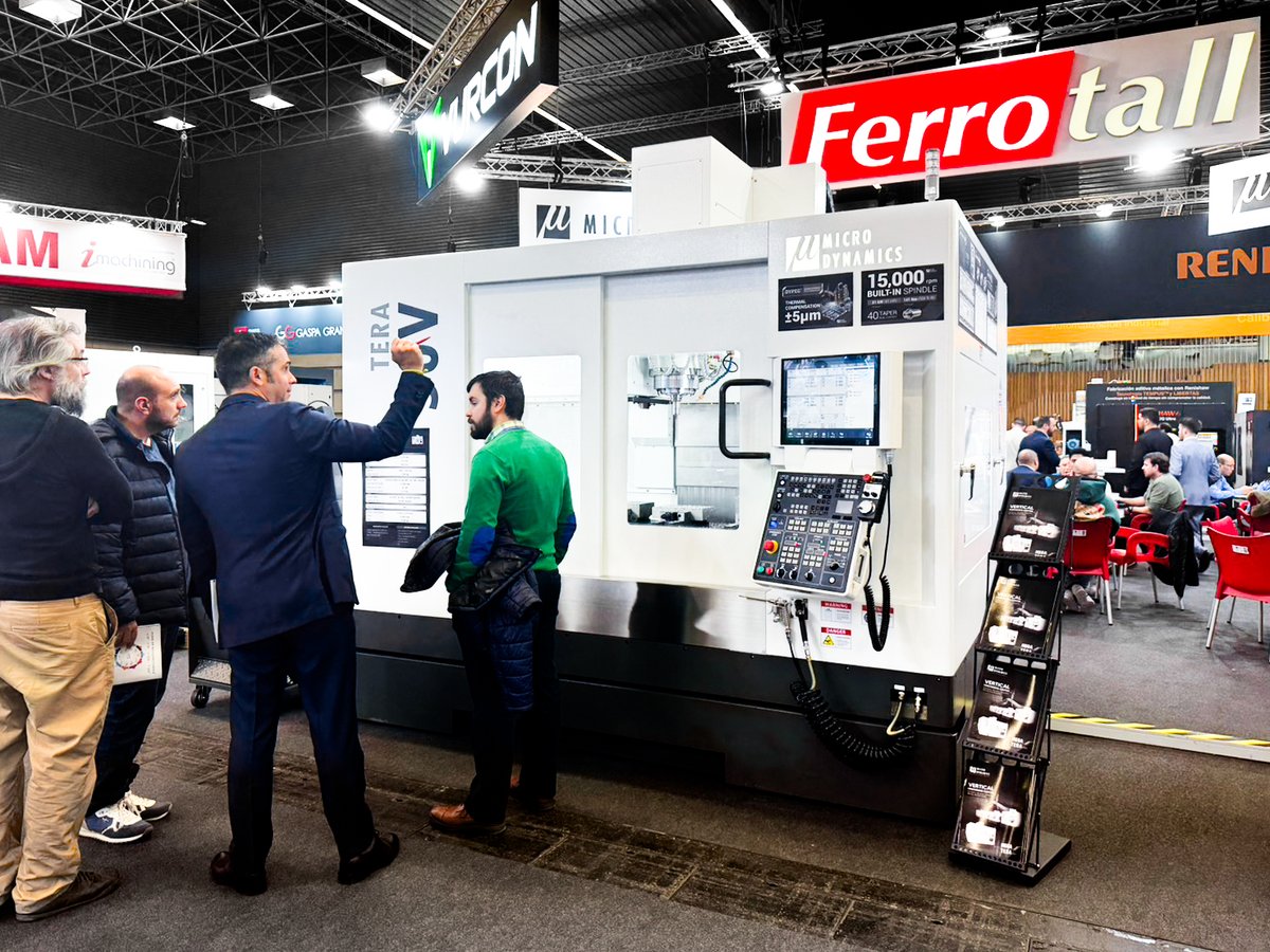 MicroDynamicsFA's tweet photo. Experience the TERA 50V in action at BIEMH 2026! 🇪🇸

We are showcasing live cutting demonstrations with our Spanish partner @Ferrotall.

Booth: Hall 2, D40 (Bilbao Exhibition Centre)
Dates: 2–6 MARCH 2026

#BIEMH #BIEMH2026 #CNCMachining #LiveCutting https://t.co/9RBURAwMOJ