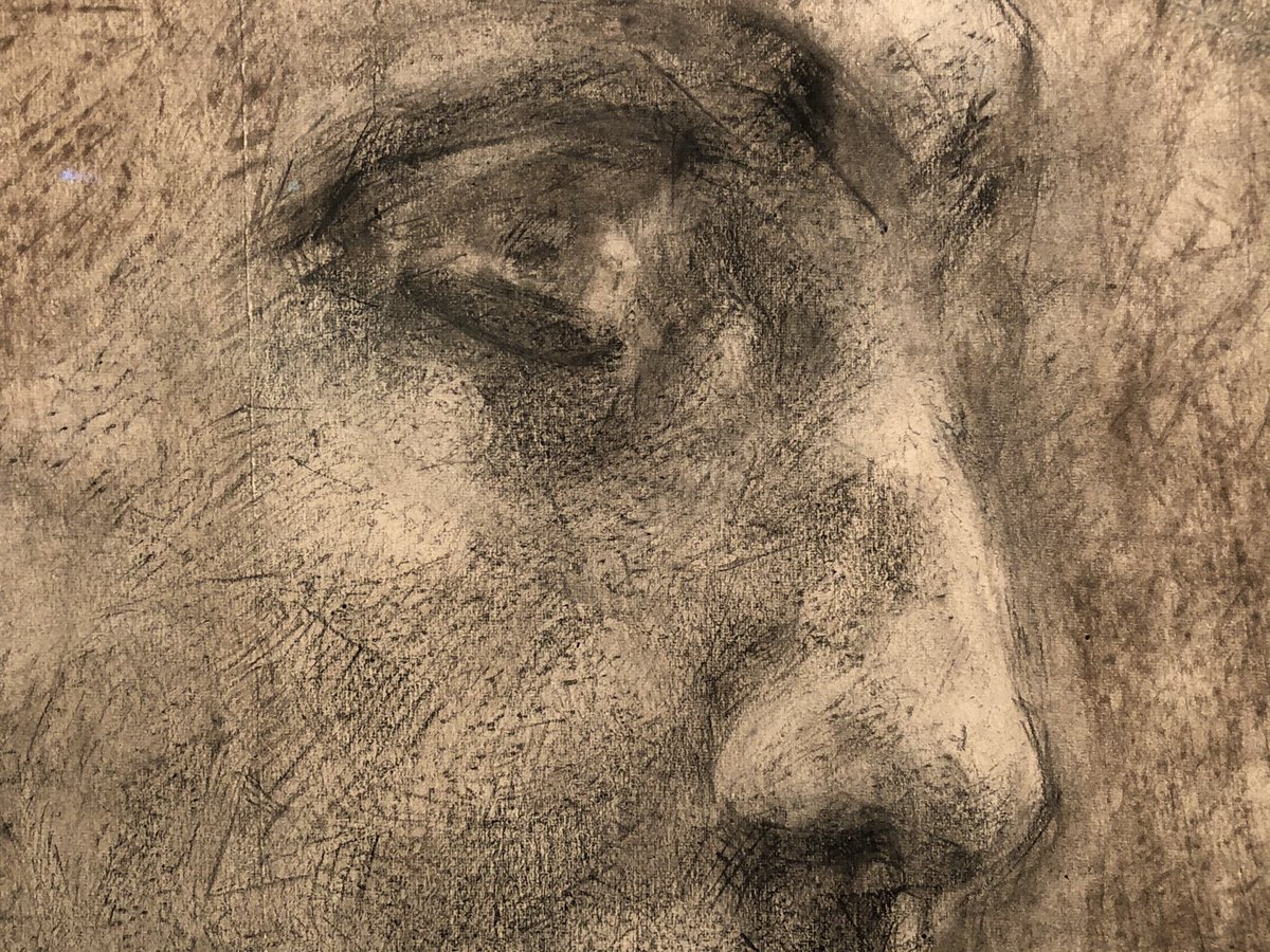 yuracei's tweet photo. Mikhail Vrubel | Михаил Александрович Врубель
March 17, 1856 Omsk – April 14, 1910 St. Petersburg 
Head of a Demon, 1890
pressed charcoal, sanguine on paper, 41 × 68 cm / reverse of the drawing: "Resurrection"

#МихаилВрубель 
#MikhailVrubel
#RussianDrawing
#TretyakovGallery https://t.co/SWIx5suY4c
