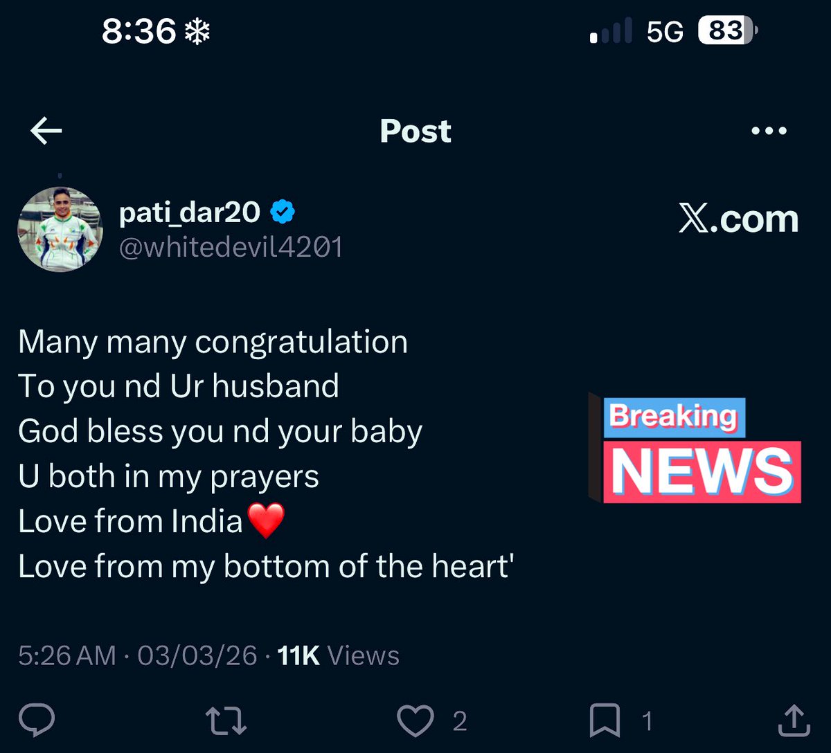 whitedevil4201's tweet image. GM "X " FAM 🙋🏼‍♂️✨🚀

WHEN I STARTED I HAD ZERO 👍🏻FOLLOWERS✨💫

I STARTED WITH GENUINE &amp;amp; SMART 😎REPLY 🎖️💯

A SMART😎 REPLY ↩️CAN TURN A THREAD INTO YOUR STAGE🎤🔥

LOOK HOW REPLY BOOST 👇🏻👇🏻
#MORNING #REPLY #RESPECT 

1️⃣1️⃣0️⃣0️⃣0️⃣ IN JUST FEW HOURS