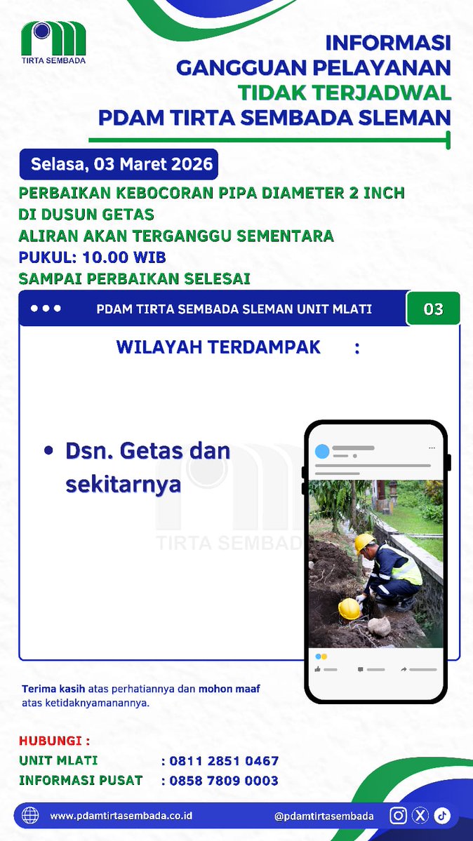 PDAM Tirta Sembada Sleman (@pdamsleman) on Twitter photo 