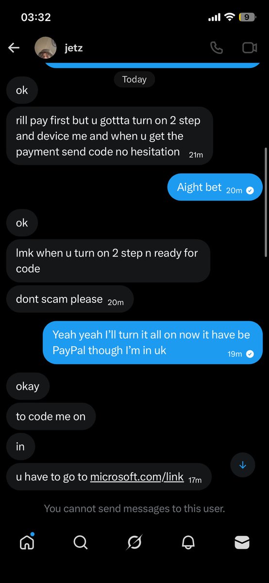 dacky221's tweet photo. @sidecurbs scammer will pretend to buy 2k account will block you without sending any form of payment https://t.co/prxpW2gemG