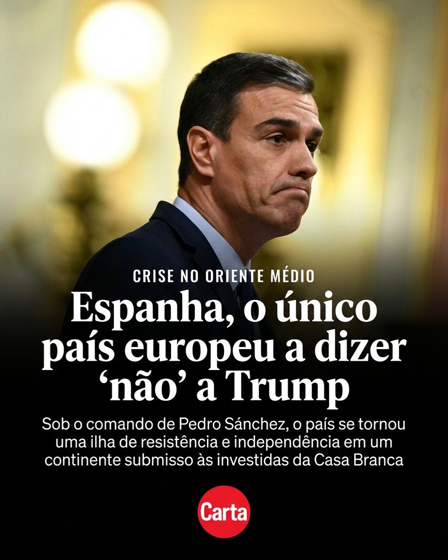 A Espanha, sob o comando de Pedro Sanchéz, o único país europeu a dizer 'não' a Trump.

@Carta