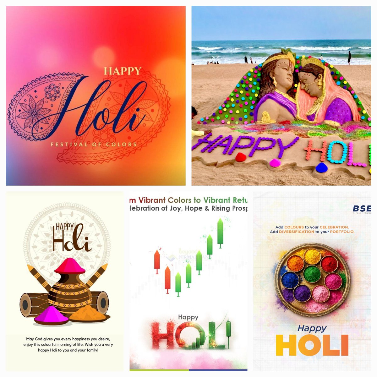 A burst of colors, a shower of happiness,

The fragrance of gulal, the love of loved ones,

May the festival of Holi bring a colorful spring!

Wishing you all a very Happy Holi!

Be happy, healthy, and may your life be as vibrant as the colors.

#HappyHoli