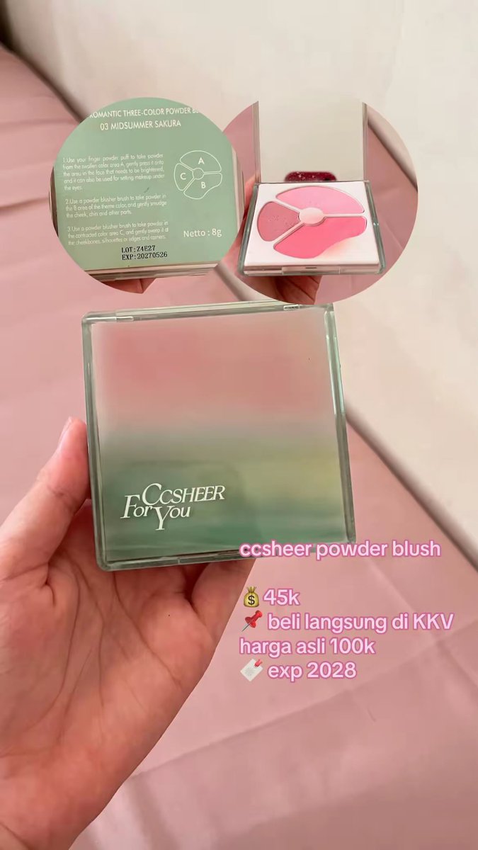 mayraafr's tweet photo. wts preloved ccsheer powder blush 

🍊bisa oren freeong ( 3.3 dapet potongan jadi 48k incl admin) 
📍malang https://t.co/aOW5DkWvf9