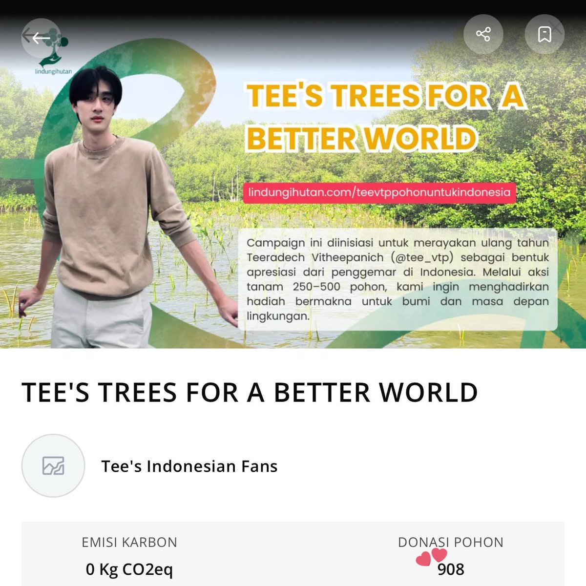 hah???!! 900 lebih … gila… woii…😦🤯 sedikit lagi tembus 1000🥶 

yang mau ikutan masih bisa sampai tanggal 17 maret yaaa.. infonya disini⬇️

#PlantTreesWithTree