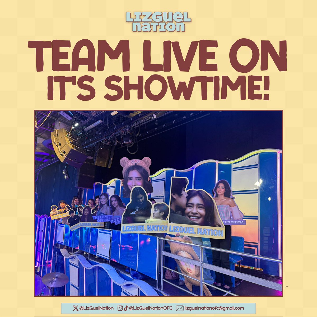 Our team live are all set and tuned in. We’re ready to watch and proudly support Eliza as she graces the It’s Showtime stage today as a special guest. 💛

#LizGuel | #ElizaBorromeo