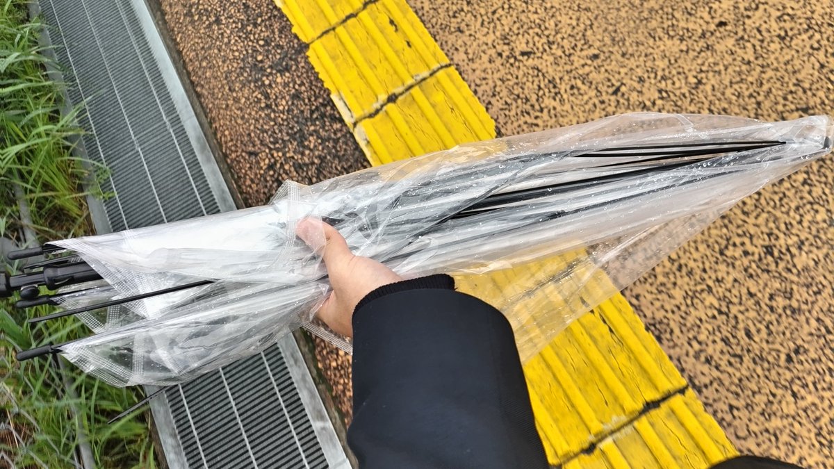 風強すぎて一撃で壊れた道の人みんなに見られて気まずいはずいしにたい