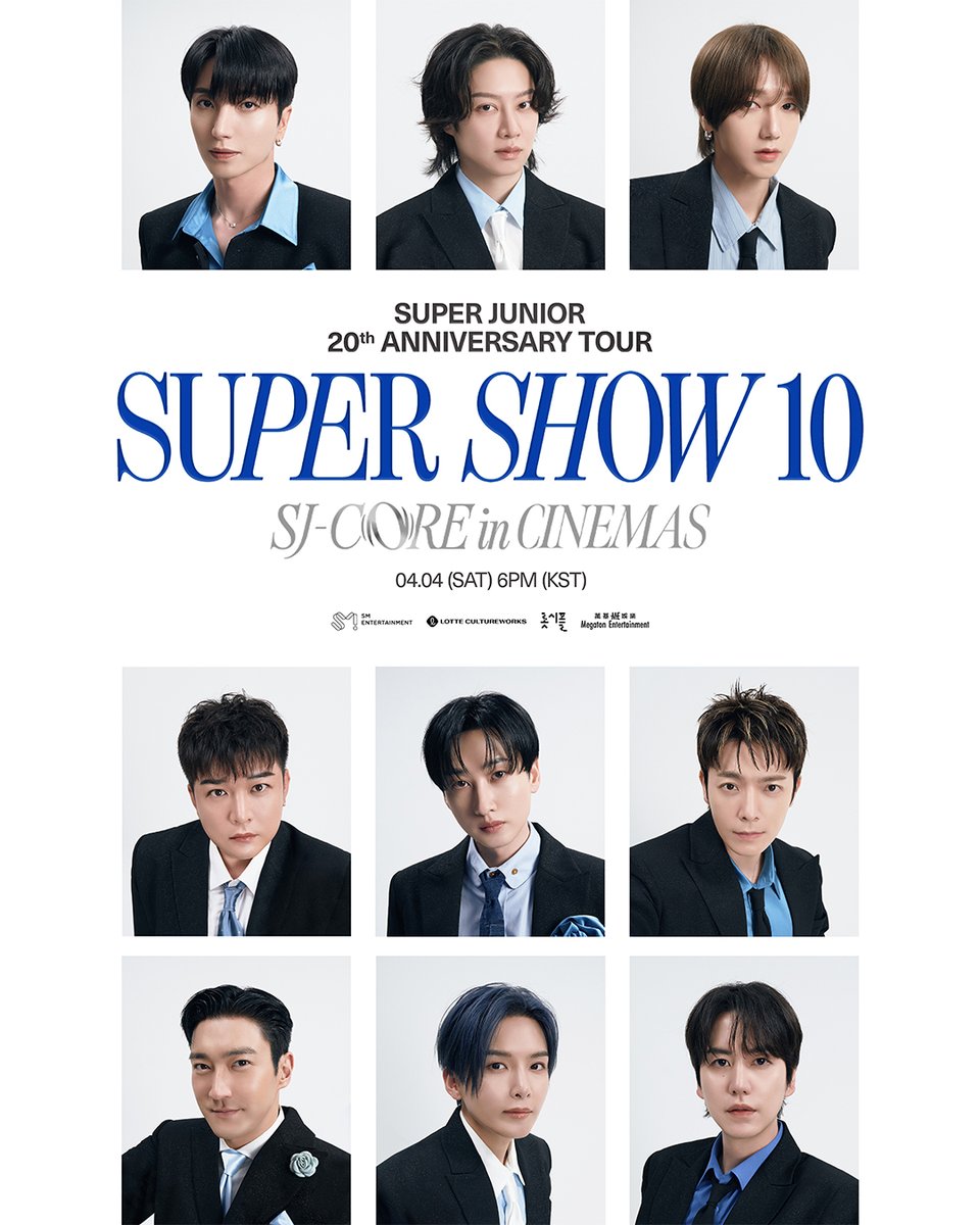 🎉✨ ELF, ARE YOU READY? ✨🎉

SUPER JUNIOR 20th Anniversary TOUR <SUPER SHOW 10> SJ-CORE in CINEMAS

📅Saturday, 4 April 2026
⏰ 16:00 WIB
🎟️IDR 260K dapat dibeli mulai 18 March 2026, di web &amp; app CGV, dan Cinepolis.
Mark your calendar &amp; don’t miss it!💙