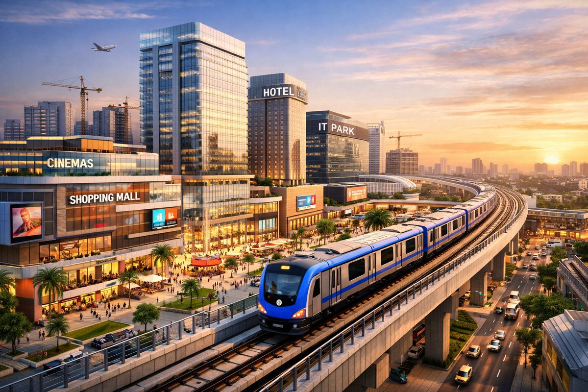 Chennai Metro Rail plans commercial property development across 73.4 lakh square feet in 37 locations along Phase 2 project: 

-This will include bus termini, malls, office spaces, parking facilities
-Some of these will be integrated with upcoming stations
-This is planned to