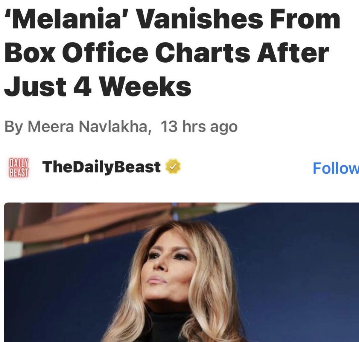 Melania’s ‘Best Little Whore House’ documentary was a bust! 🤣