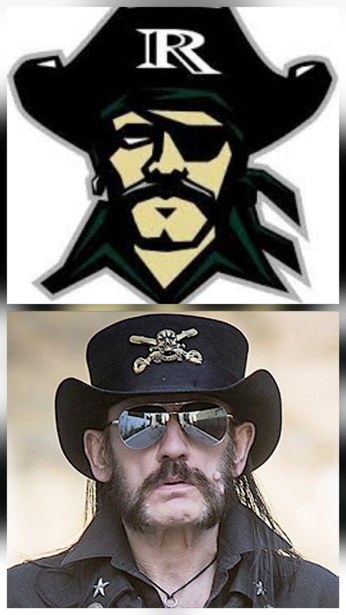 mattg5277's tweet photo. @DirtAndSprague Reynolds High School Logo on top. Lemmy Kilmister of Motorhead on the bottom. Coincidence??? https://t.co/zhRb4qfW65