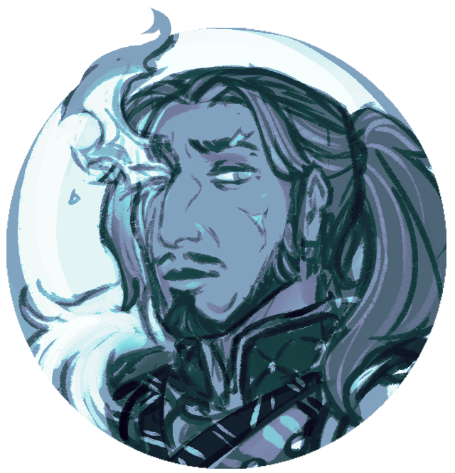 felfisk's tweet photo. &amp; finally- wizard wolfgang &amp; cleric dazzle!

Wolfgang's become something of a monster hunter in his middle age &amp; has plenty of scars to prove it

Dazzle, meanwhile, has transitioned &amp; embraced the joys of motherhood alongside her priestly duties in the church of Bahamut https://t.co/GZOPmrWnbc