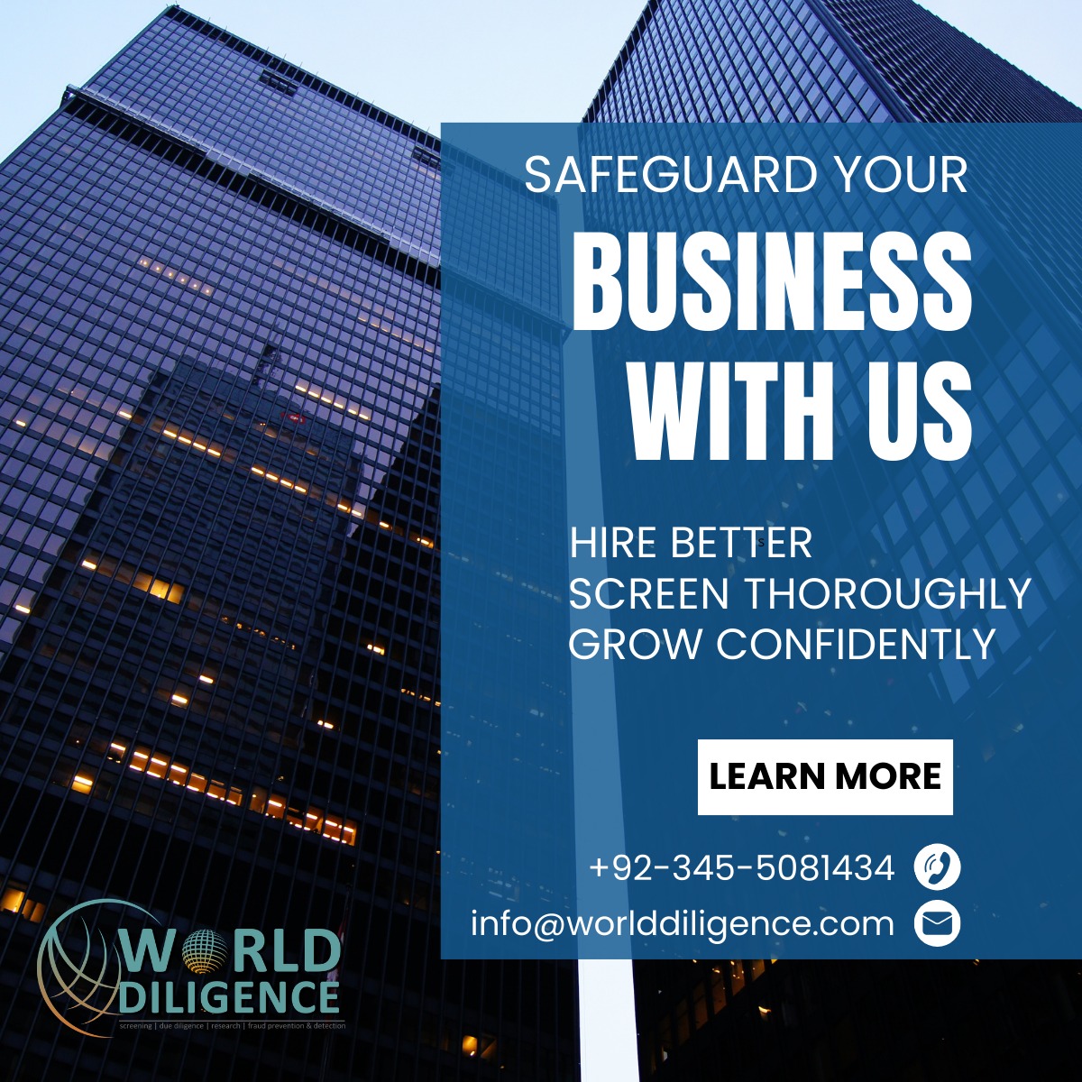 World_Diligence's tweet photo. We deliver reliable background checks that protect your business and strengthen your hiring process.

For more information, visit us at https://t.co/anmjYEpviY

Drop your queries at info@worlddiligence.com
#BackgroundChecks #DueDiligence #employeescreening #backgroundverification https://t.co/K5BknoycCm
