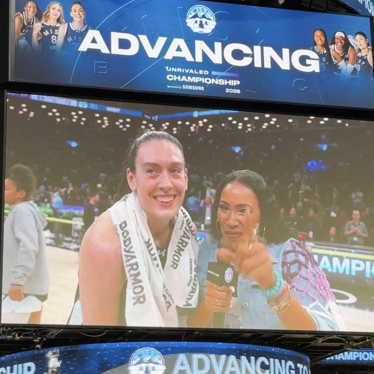Breanna Stewart on Arike Ogunbowale’s game winner: “It’s Rike’s birthday today, but I feel like that was her birthday present to us.”