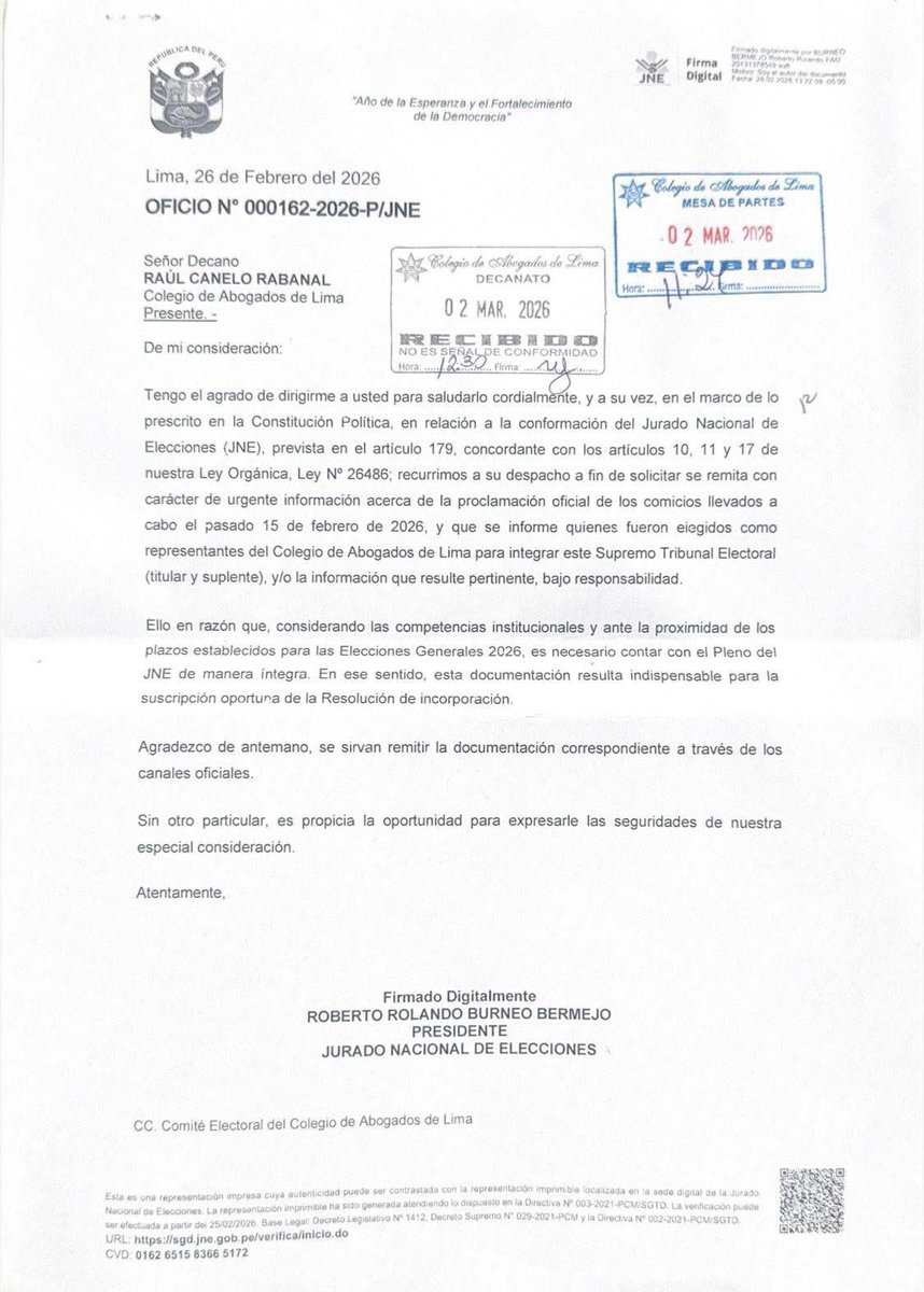 Colegio de Abogados de Lima tweet media