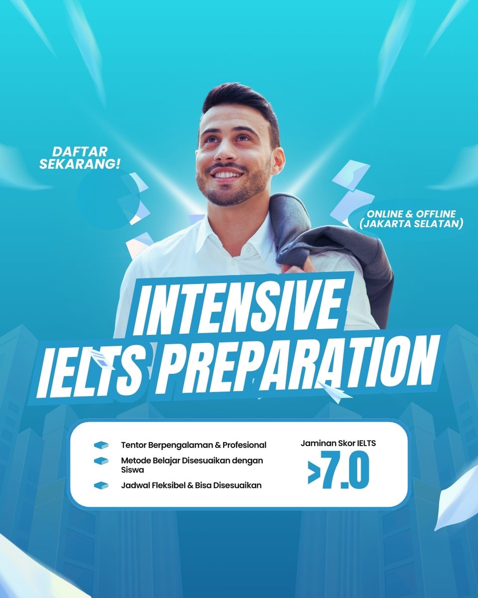 Ieltstoeflprep's tweet photo. Mau tembus skor IELTS >7.0 tapi masih ragu sama kemampuan sendiri? 📈
Sini gue bantu! Sebagai tutor Ruangguru (1yr exp), gue buka Intensive IELTS Preparation khusus buat lo yang mau hasil nyata.
✅Jadwal fleksibel
✅Online/Offline (Jaksel)

#ielts #lpdp #toefl #lesielts📩 https://t.co/QzIsMwenvp