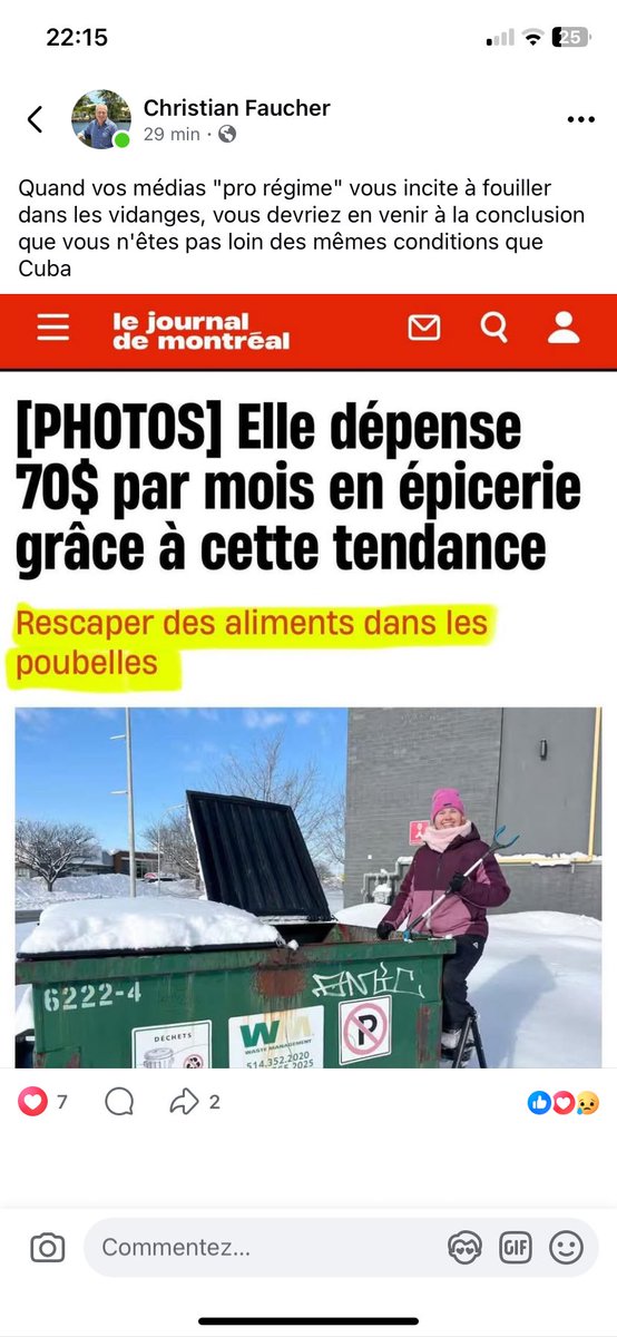 Mme_Lib's tweet photo. @guy_toupin @lobbymontreal Ils en font la promotion 🤷‍♀️ soyez fière de fouiller dans les vidanges https://t.co/QJ2foH1gH9