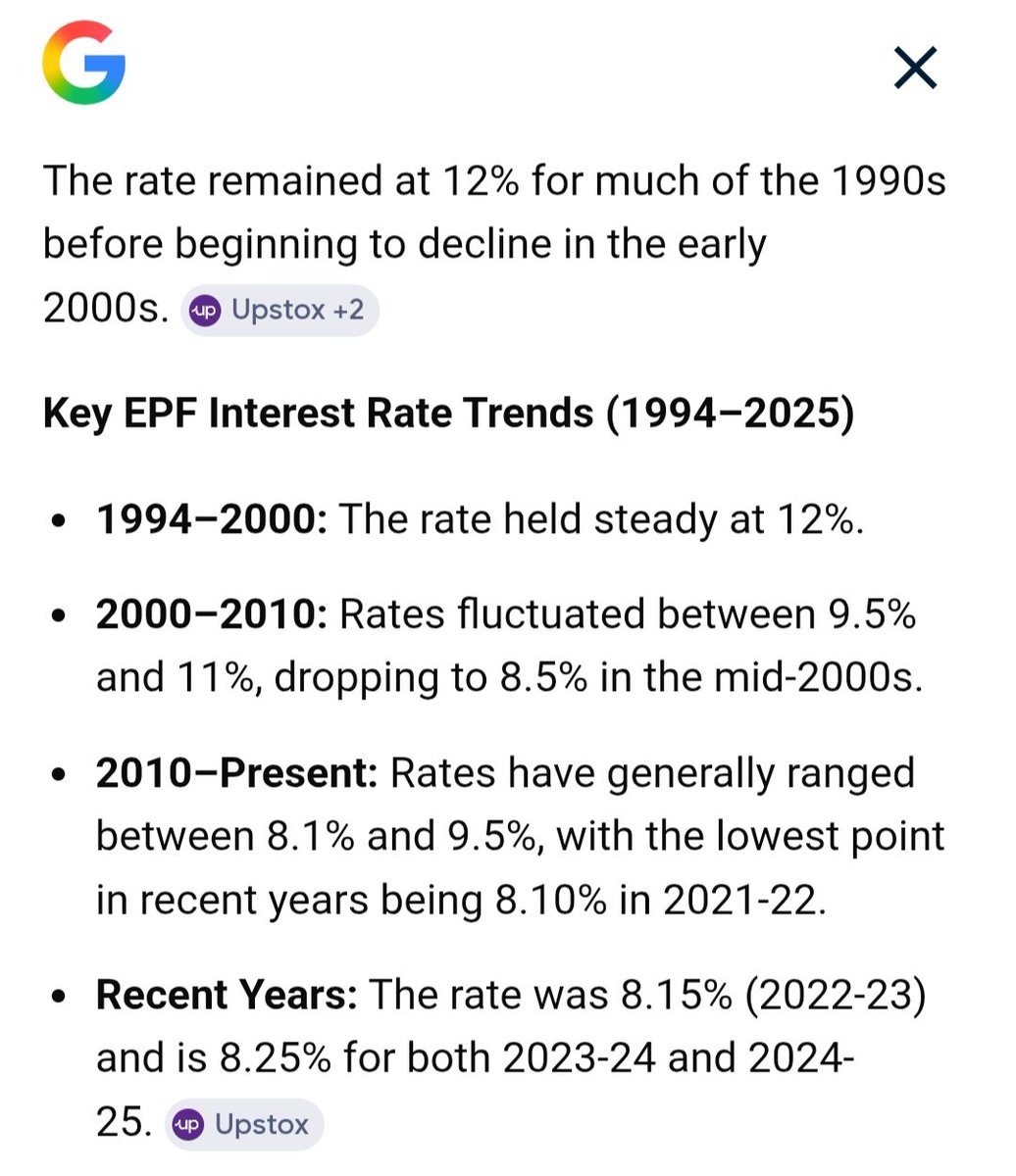 Congrats <a href="/nsitharaman/">Nirmala Sitharaman</a> 4 stabilizing at 8.25%. While inflation behaves like a caffeinated kangaroo, interest remains as unmovable as a govt file in lunch break. It's financial wizardry that EPFO continues to offer same "vintage" rates we enjoyed decades ago &amp; even lower than 90s.