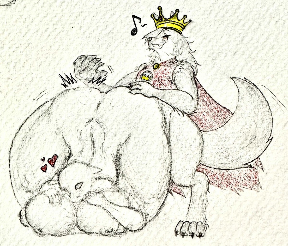 ShermaninMUD's tweet photo. Big wolfer prey make big satisfication for 
King Wolf :3

Larry (furry form) belongs to @MulletdGuy 
Windy (Big booty Wolfer) prey belongs to me https://t.co/kAeOBvitlx