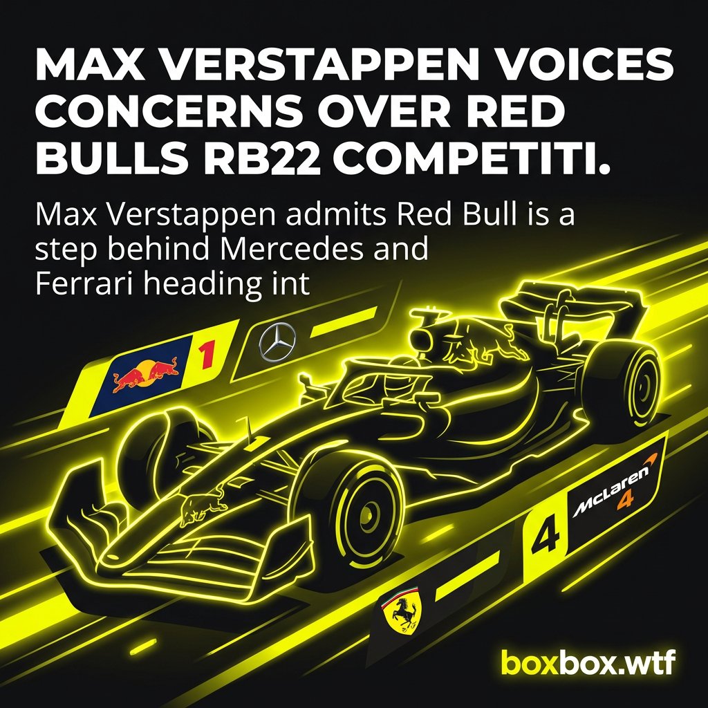 F1memeBoxbox's tweet photo. 🏎️ Max Verstappen Voices Concerns Over Red Bulls RB22 Competitiveness in 2026

Max Verstappen admits Red Bull is a step behind Mercedes and Ferrari heading into the Australian GP,

#F1 #Formula1 #F12026 #RedBullMaxVerstappen #Mercedes #Ferrari #boxboxwtf #Grand https://t.co/u2AuCk7YMc