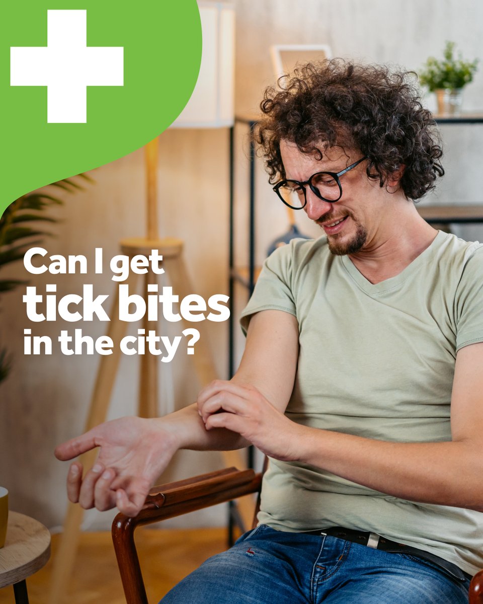 Yes! Whether you're taking a stroll on tree lined city street or out in the woods in the suburbs, you should still be mindful of ticks. With tick season beginning, be sure to do a quick tick check after coming in from outside. If you think you may have a tick, vybe can help. Walk