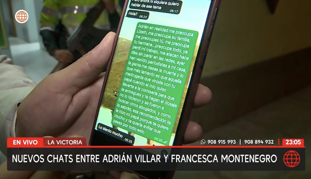 Chat que le escribe #FrancescaMontenegro a Adrián Villar!! 
Será cierto esto, o no será cierto esto!!
#MagalyTVLaFirme