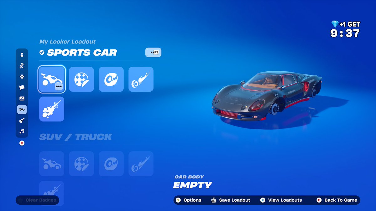 JacobLeake70988's tweet photo. @FortniteStatus It was fixed for a single day and then broke yet again the entire vehicle section in creative maps is broken and no decals, trails, or boosts, exist at all within creative maps. https://t.co/wb0CzsiBZV