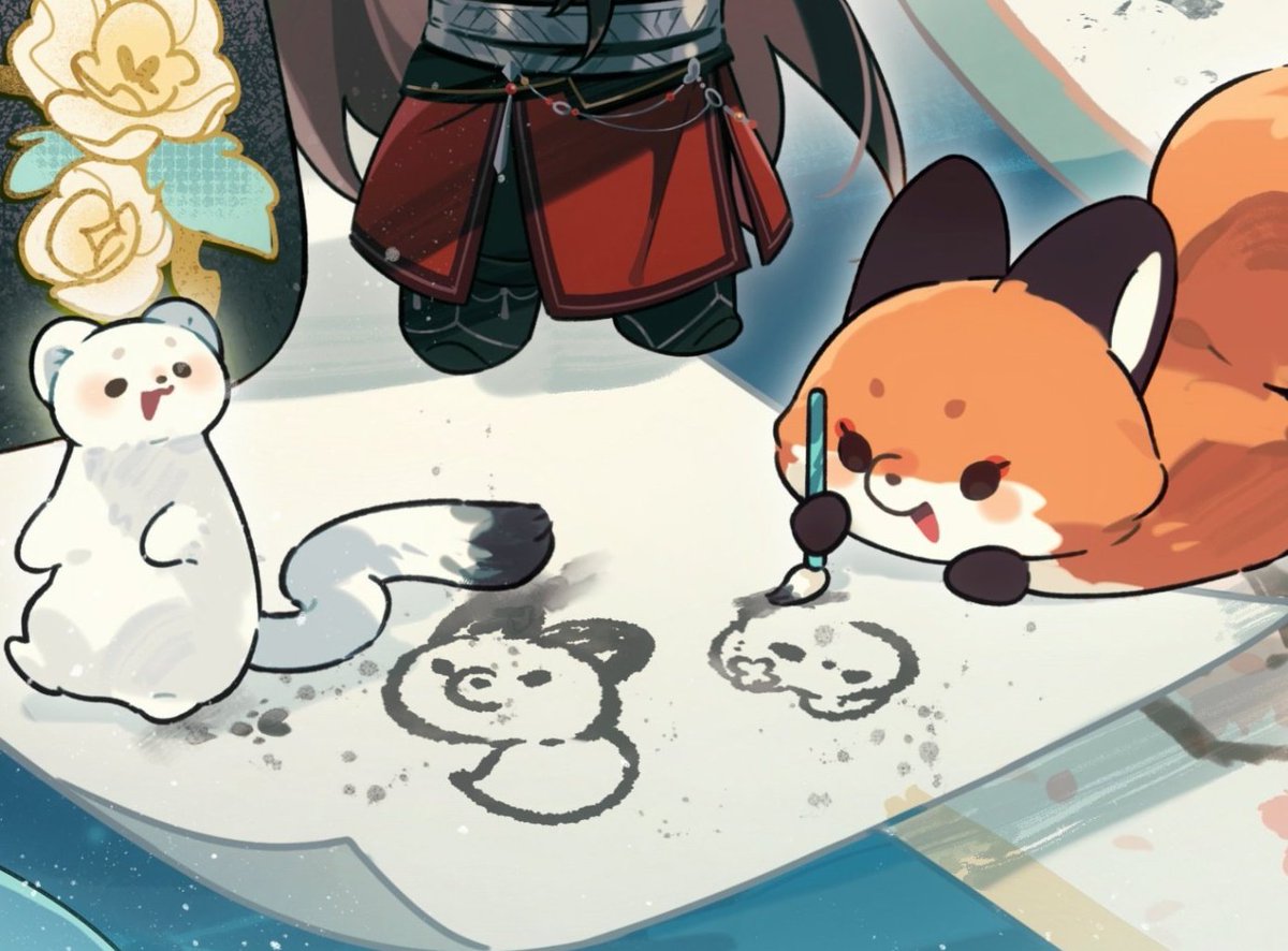 bamgyucito's tweet photo. xie lian hurón y hua cheng zorrito me curan el alma https://t.co/4pJUNWyumm